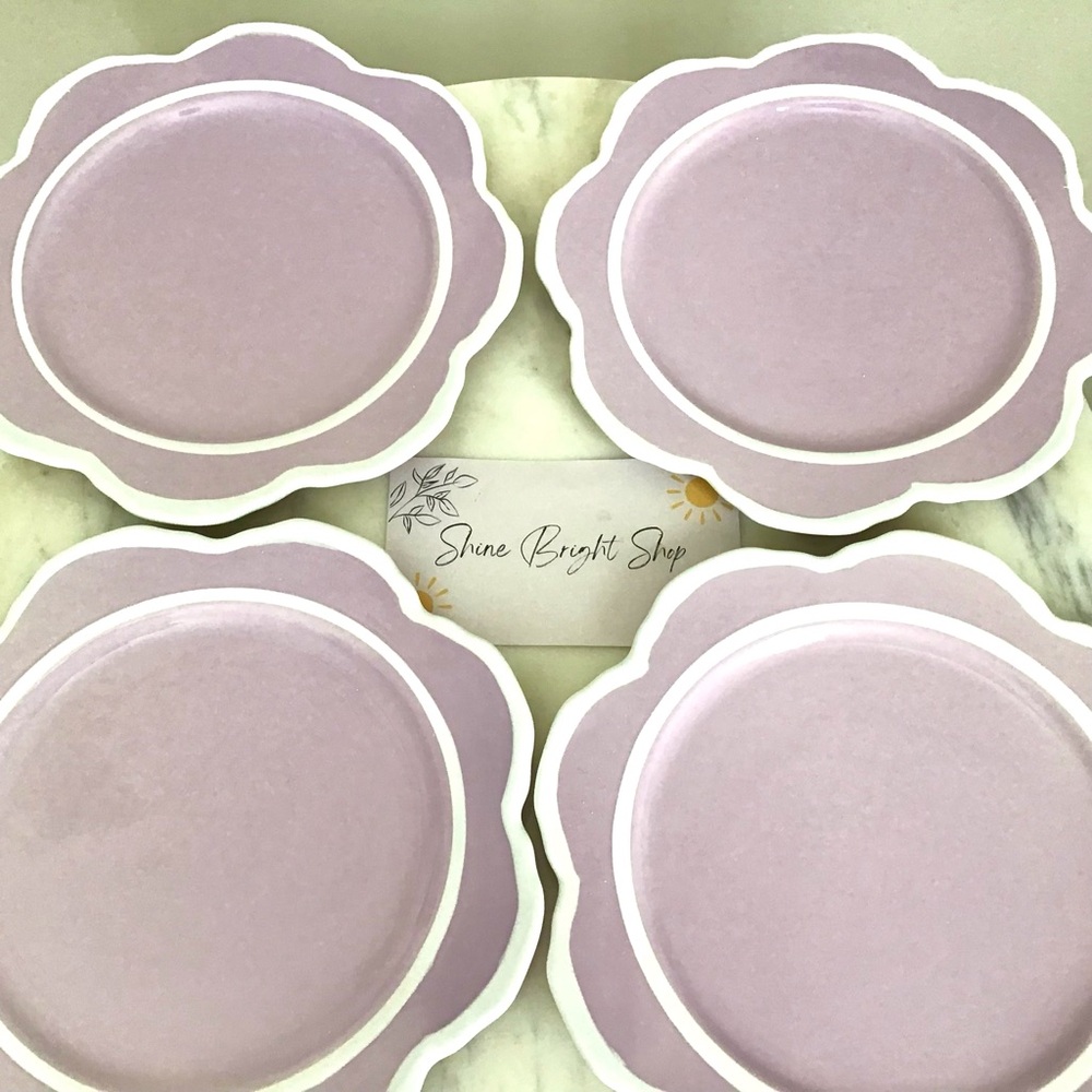 Anthropologie Set of Four Handpainted Glazed Stoneware Plates New In Box NWT - Picture 6 of 10